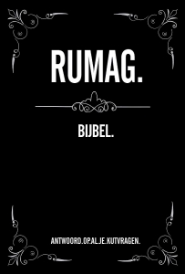 De RUMAG. Bijbel